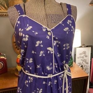 Vintage Tabby purple summer dress with white flowers